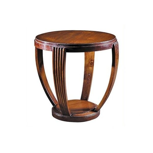 bamboo style round side table