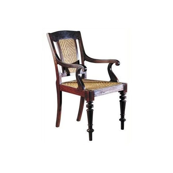 Rattan c Dining armchair with cushion