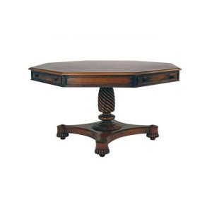 Spiral octagonal dining table with 4 drawers