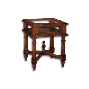 Colonial glass side table