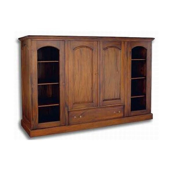 Colonial tv cabinet glass