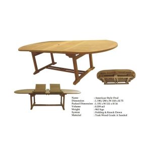 oval extendable table 190/290