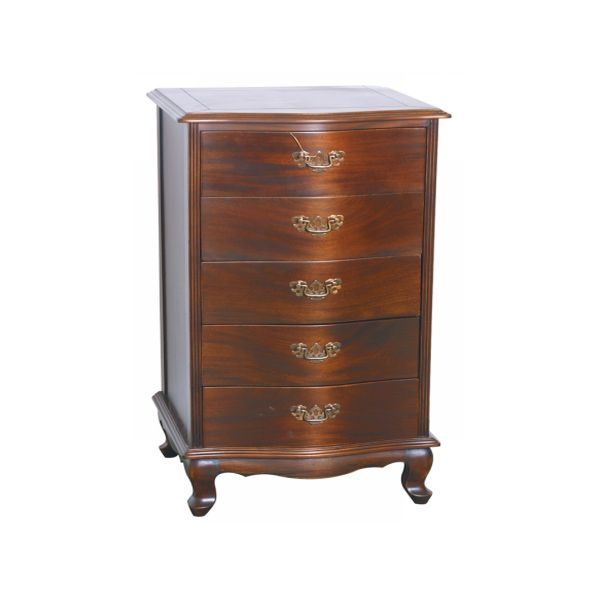 bow front chest 5 drawers