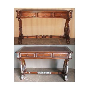 lyre console table