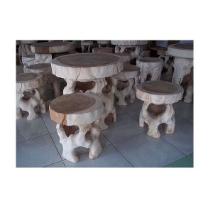 stool set root meh wood