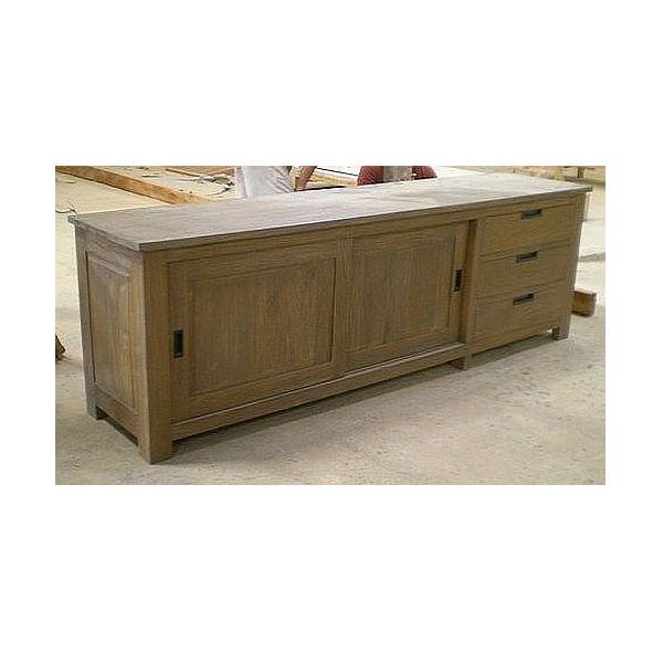 sideboard long 2 sliding doors 3 drawers