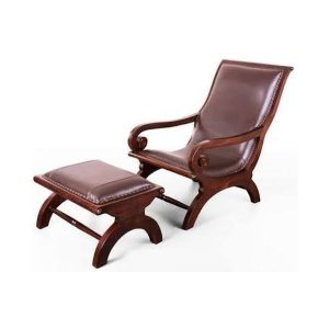 lazy chair footrest leather