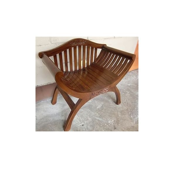 kartini stool yuyu single wood carved