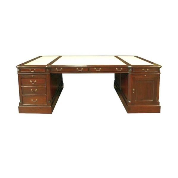 partner desk leather top victorian