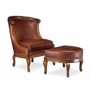 indonesian furniture manufacturers living room half round leather chair with footrest