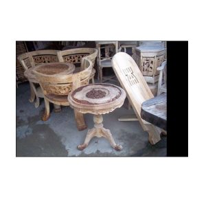 indonesian furniture manufacturers sono keling wood round table set